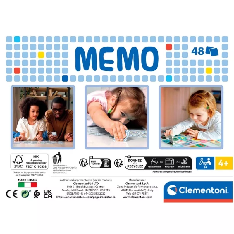 Clementoni 18314 stolová/kartová hra Memory