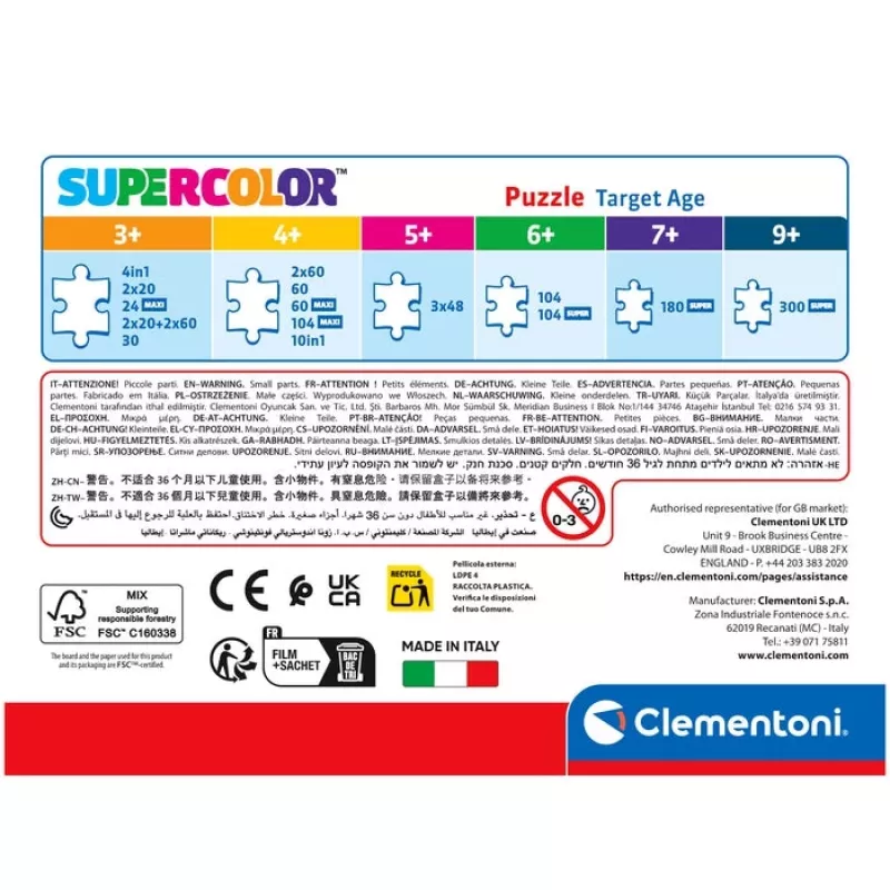 Clementoni Supercolor 26071 puzzle 60 dielikov karikatúry