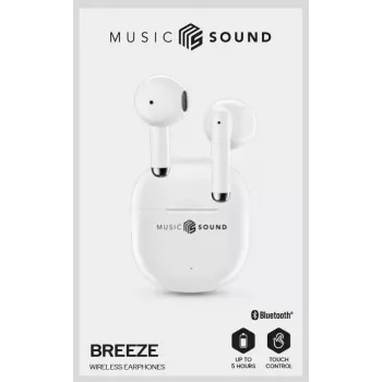 Music Sound Breeze In-Ear Bluetooth slúchadlá v dizajne puzdra s farebným puzdrom