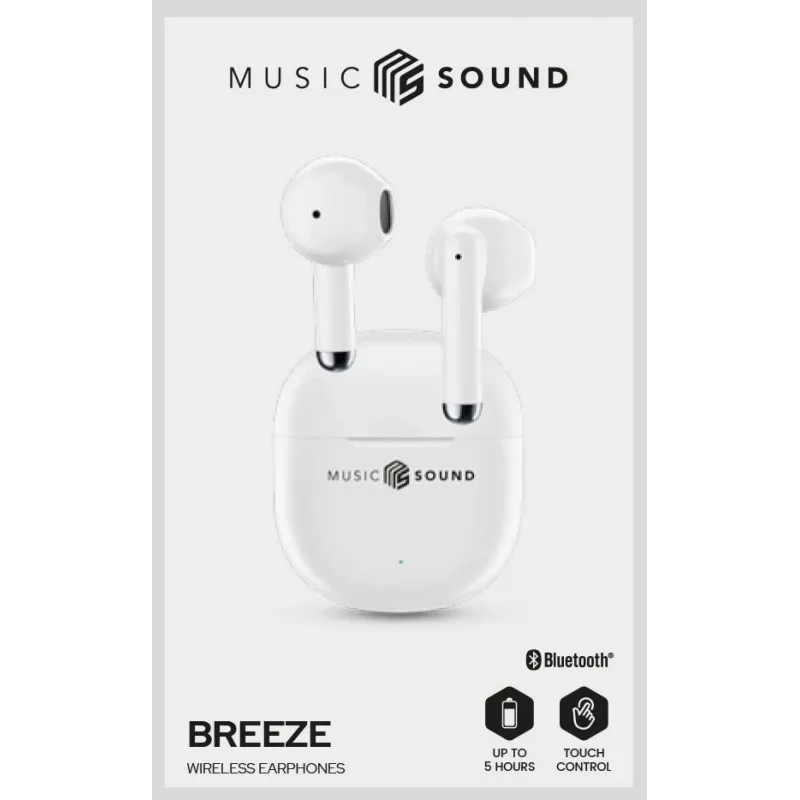 Music Sound Breeze In-Ear Bluetooth slúchadlá v dizajne puzdra s farebným puzdrom