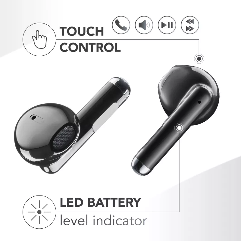 Music Sound Breeze Bluetooth slúchadlá do uší s farebným puzdrom
