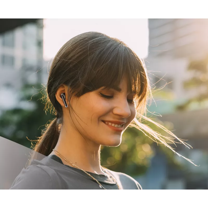 Music Sound Breeze Bluetooth slúchadlá do uší s farebným puzdrom