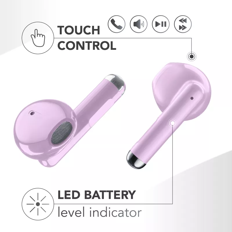 Music Sound Breeze Bluetooth slúchadlá do uší s farebným puzdrom