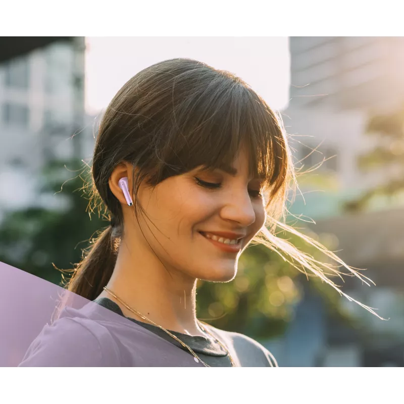 Music Sound Breeze Bluetooth slúchadlá do uší s farebným puzdrom