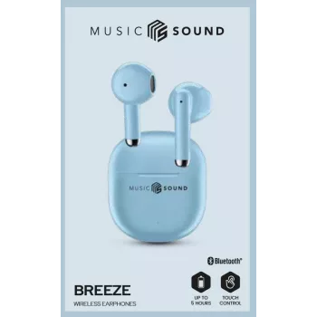 Music Sound Breeze In-Ear slúchadlá v štýle puzdra s farebným puzdrom