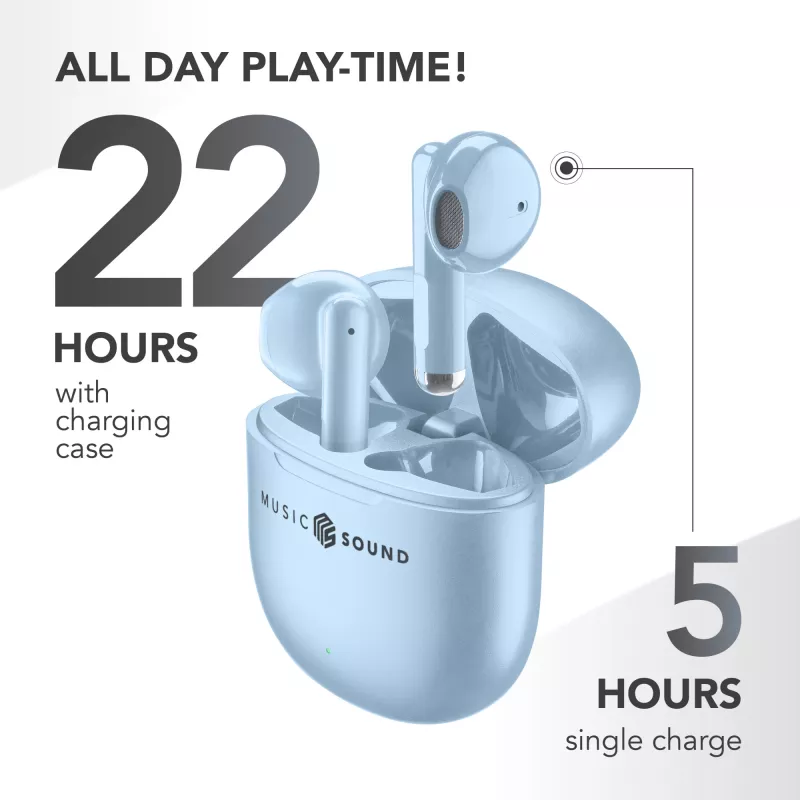 Music Sound Breeze In-Ear slúchadlá v štýle puzdra s farebným puzdrom