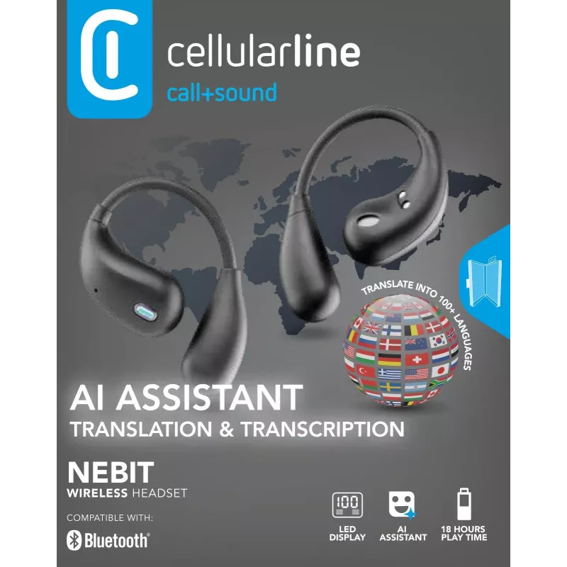 Cellularline Nebit – TWS Translator NEBIT TWS slúchadlá s funkciou prekladu v reálnom čase
