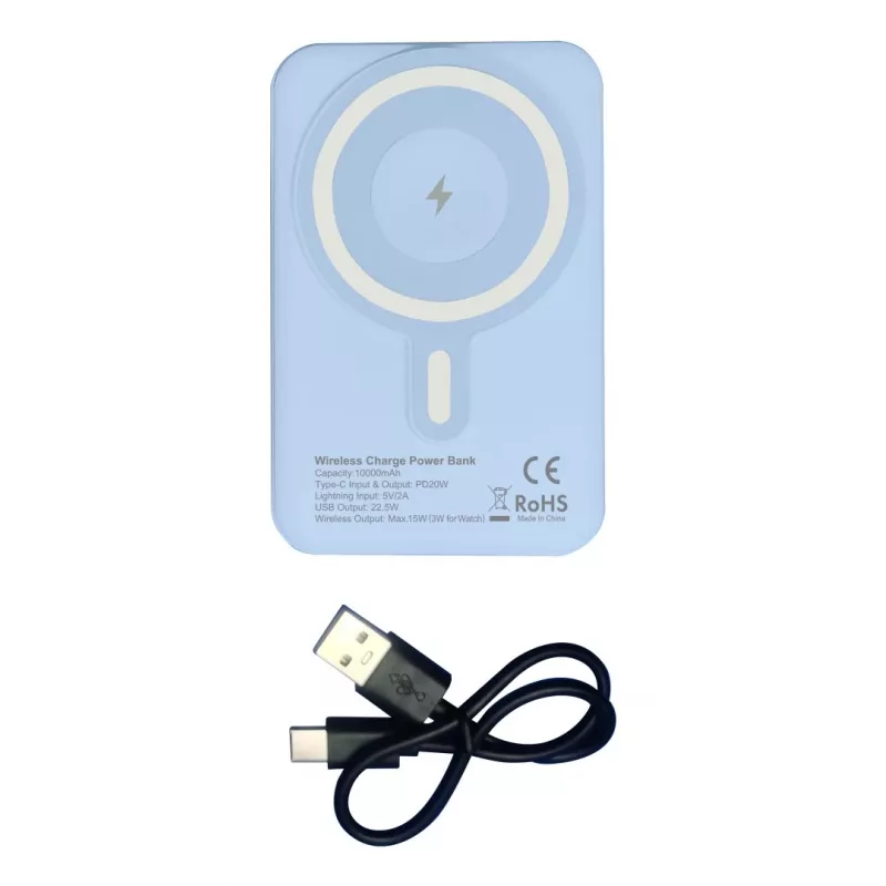 Techly I-CHARGE-10LCDBL powerbank lithium-polymér (LiPo) 10000 mAh bezdrôtové nabíjanie modrá