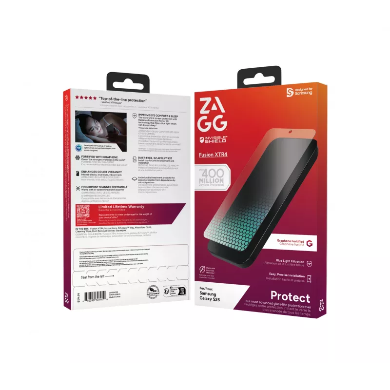 InvisibleShield Fusion XTR4 Samsung Galaxy S25 displej