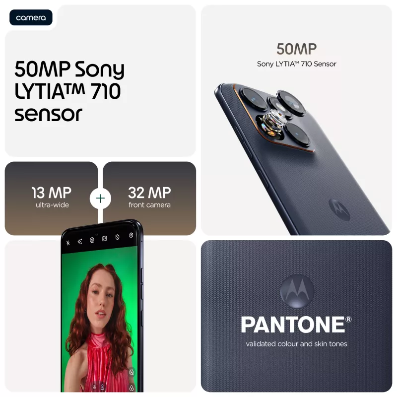 Motorola edge 70 fusion 17,2 cm (6,78 inch) Dual-SIM Android 16.0 5G USB Type-C 8 GB 256 GB 7000 mAh čierna