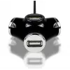 Axagon HUE-X3B rozbočovač USB 2.0 480 Mbit/s čierny