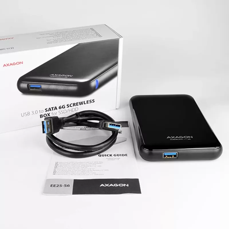 AXAGON EE25-S6B – puzdro na HDD / SSD – 2.5