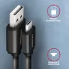 Axagon BUMM-AM10TB USB kábel USB 2.0 0,6 m Micro-USB B USB A 0,48 Gbit/s čierny
