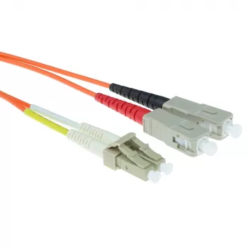 ACT 3 metre LSZH multimódové 50/125 OM2 optické patch káble duplex s LC a SC konektormi