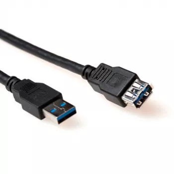 ACT USB 3.0 A konektor samec – USB A konektor samica 2,00 m, 2 m, USB A, USB A, USB 3.2 Gen 1 (3.1 Gen 1), samec/samica, čierny