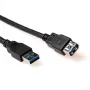 ACT USB 3.0 A konektor samec – USB A konektor samica 2,00 m, 2 m, USB A, USB A, USB 3.2 Gen 1 (3.1 Gen 1), samec/samica, čierny