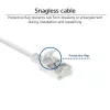 ACT biely 7 metrov LSZH U/FTP CAT6A datacentrový Slimline patch kábel bez zámku s RJ45 konektormi