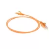 ACT oranžový 1 meter LSZH U/UTP CAT6 datacentrový Slimline patch kábel bez zámku s RJ45 konektormi