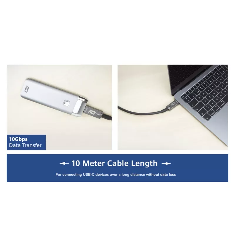 ACT USB-C 3.2 Gen2 aktívny optický kábel (AOC) prepojovací kábel, 5 m