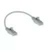 ACT sivý 0,15 metra LSZH U/UTP CAT6 datacentrový Slimline patch kábel, bez zámku s RJ45 konektormi