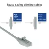 ACT sivý 0,15 metra LSZH U/UTP CAT6 datacentrový Slimline patch kábel, bez zámku s RJ45 konektormi