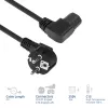 ACT napájací kábel sieťová vidlica CEE7/7 (zahnutá) - C15 (zahnutá vľavo) IEC60320 čierny 2 m