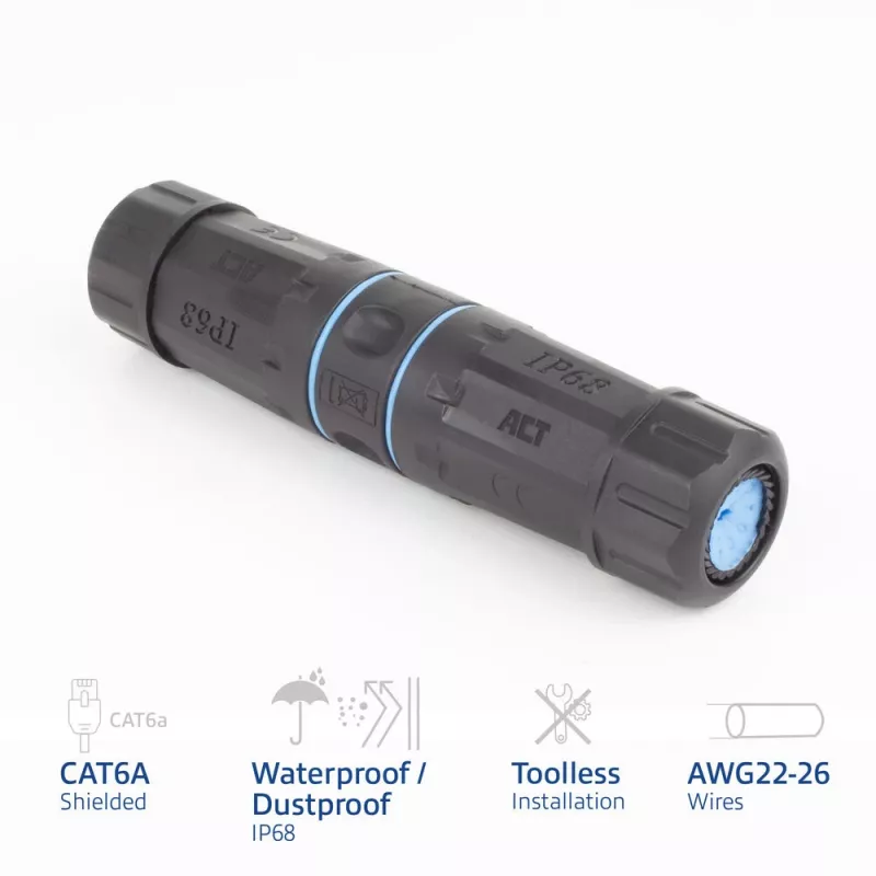 ACT SD6521 Vonkajšia spojka kábla CAT6A IP68