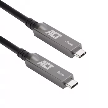 ACT USB-C 3.2 Gen2 Aktívny optický kábel (AOC), pre dotykové panely, video, dáta, napájanie, 3 m