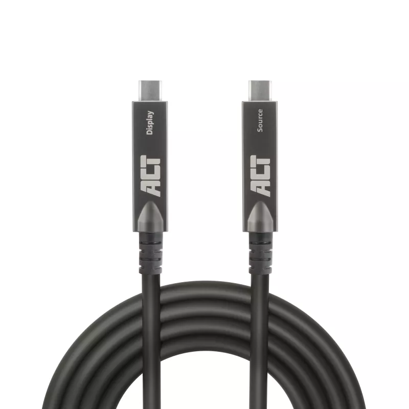 ACT USB-C 3.2 Gen2 Aktívny optický kábel (AOC), pre dotykové panely, video, dáta, napájanie, 7,5 m