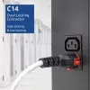 ACT Napájací kábel C14 IEC Lock+ Dual Locking - C15 IEC Lock+ biely 2 m, PC3875