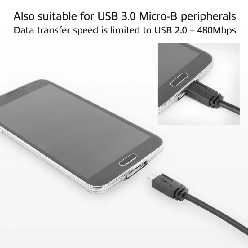 ACT Adaptérový kábel USB Type-C konektor samica na USB Micro-B 2.0 konektor samec 0,2 m
