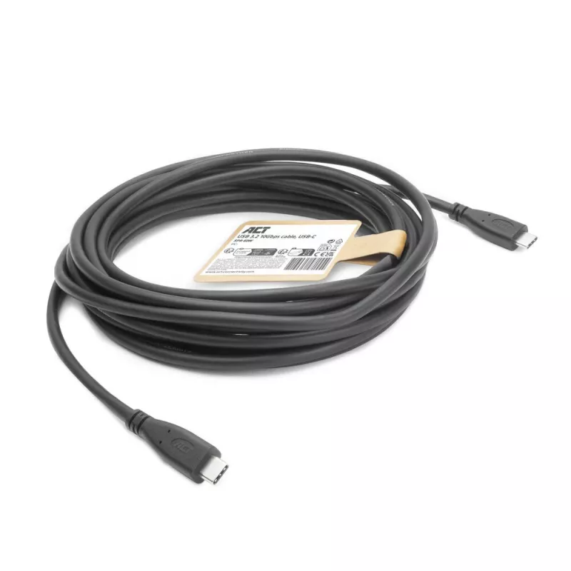 ACT AC7445 USB kábel USB 3.2 Gen 2 (3.1 Gen 2) 5 m USB C 10 Gbit/s 60 W čierny