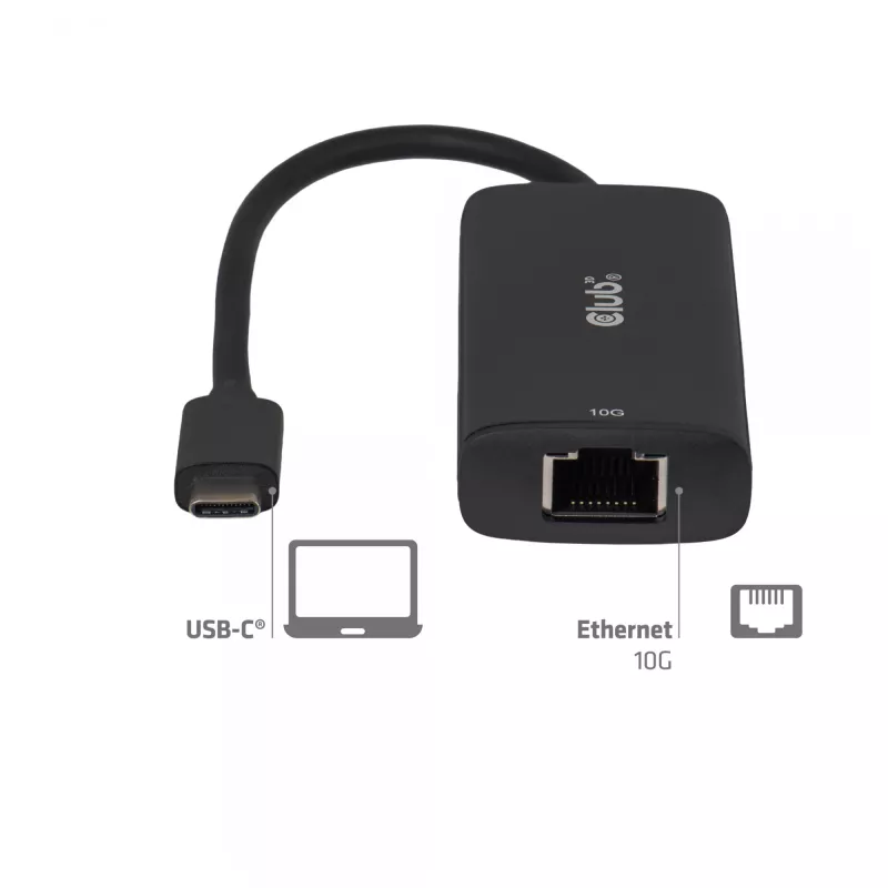Club3D CAC-2531 Adaptér USB-C na RJ45 Ethernet 10 Gbps