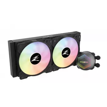 Zalman ALPHA24 čierny CPU kvapalinový chladič 280-mm radiátor 2 x 140 mm ventilátory ARGB pumpa dvojjadrový all-in-one kvapalinový chladič 12 cm