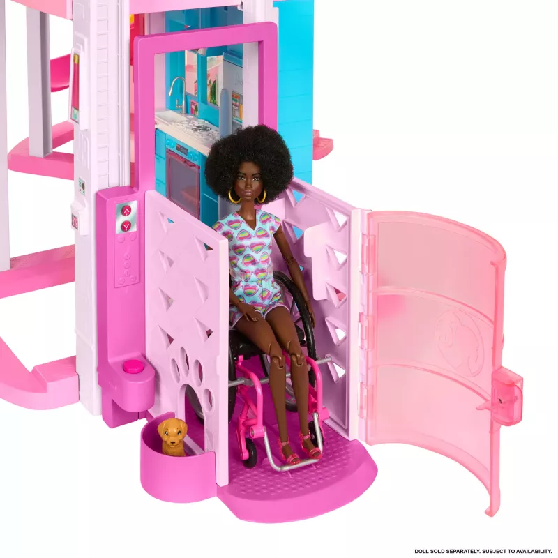 Barbie Dreamhouse domček pre bábiky s bazénom a šmýkačkou - 75+ dielov (HMX10)