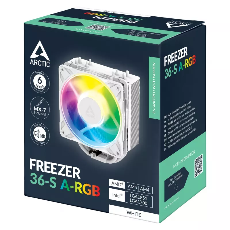 ARCTIC Freezer 36-S A-RGB CPU vzduchový chladič - biela