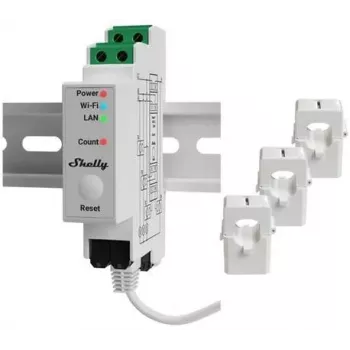 Shelly Pro 3EM 120A v2 3-fázový smart elektromer (na lištu)