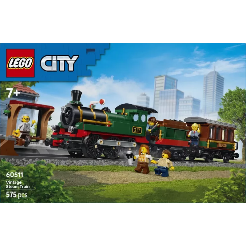 LEGO City 60511 Historický parný vlak (575 dielov)