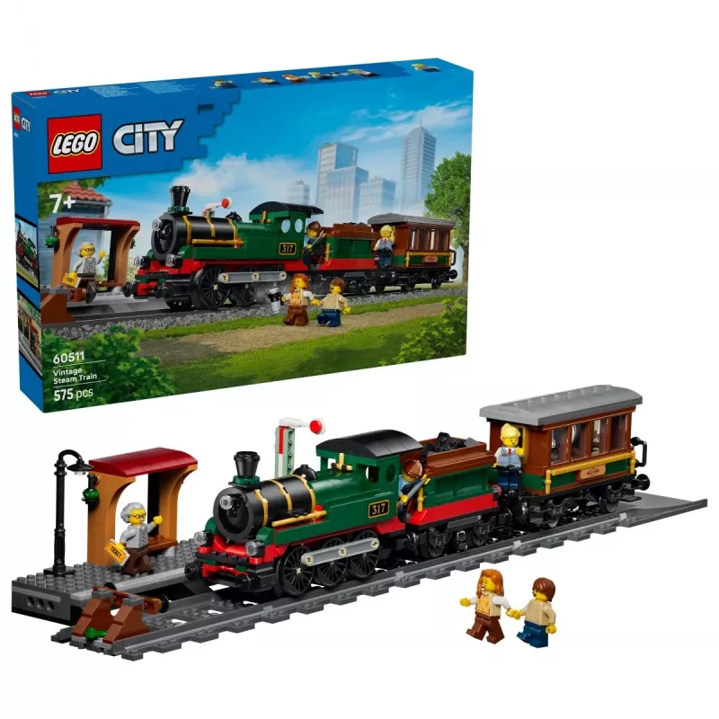 LEGO City 60511 Historický parný vlak (575 dielov)