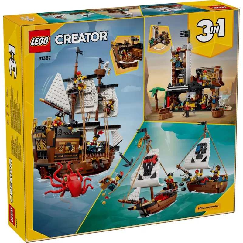 LEGO Creator 3-in-1 31387 Ikonická pirátska loď (1074 dielov)