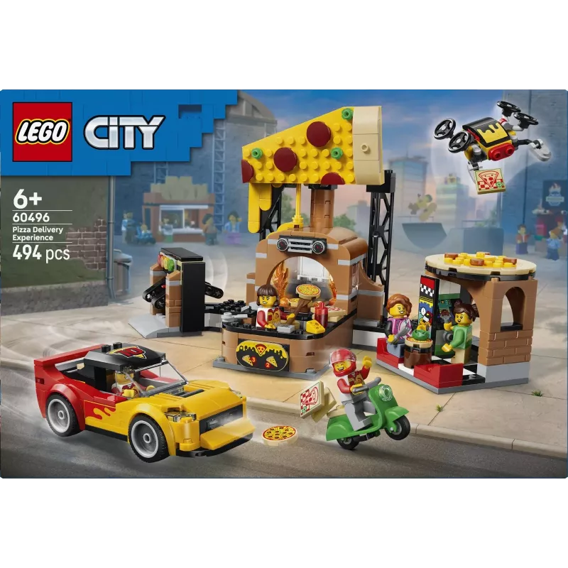LEGO City 60496 Rozvoz pizze s vozidlami (494 dielov)