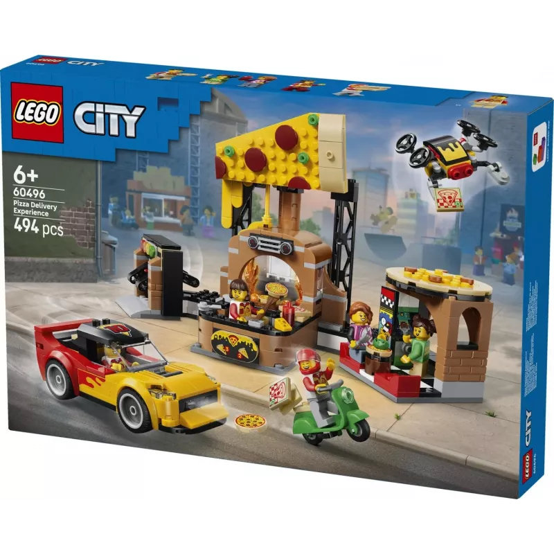 LEGO City 60496 Rozvoz pizze s vozidlami (494 dielov)