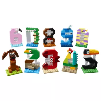 LEGO 40807 Narodeninové čísla - stavebná zvieracia tortová dekorácia (281 dielov)