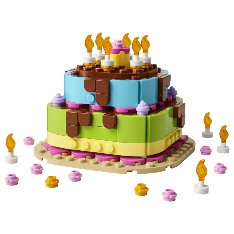 LEGO 40815 Narodeninová torta - stavebná torta so sviečkami (219 dielov)