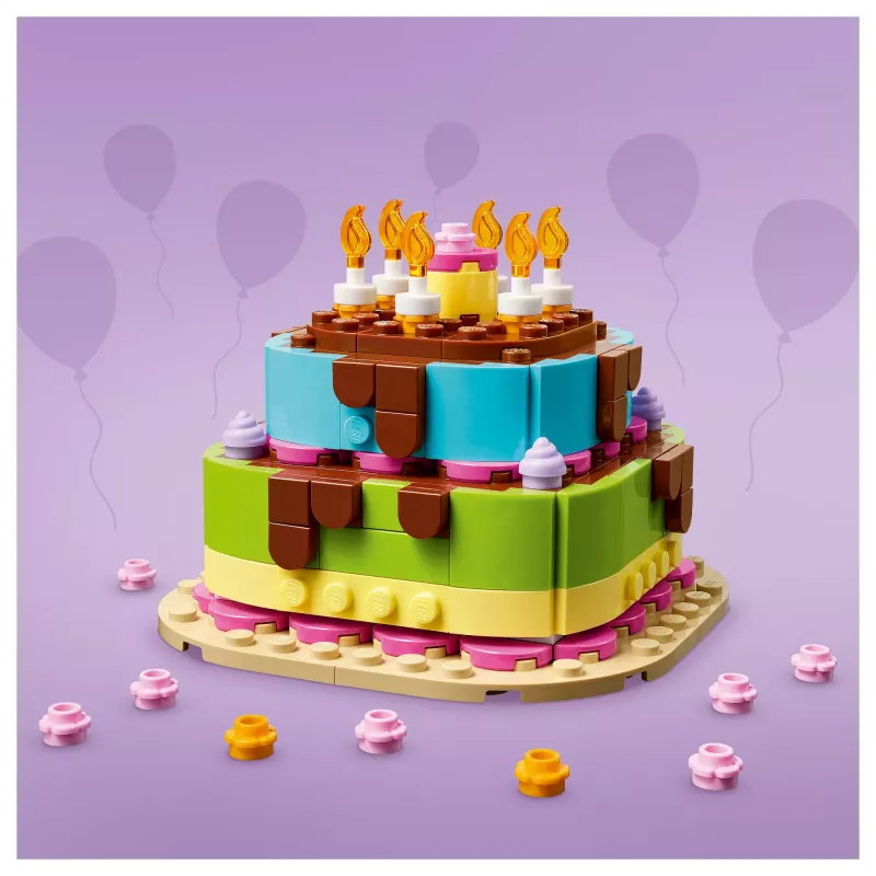 LEGO 40815 Narodeninová torta - stavebná torta so sviečkami (219 dielov)