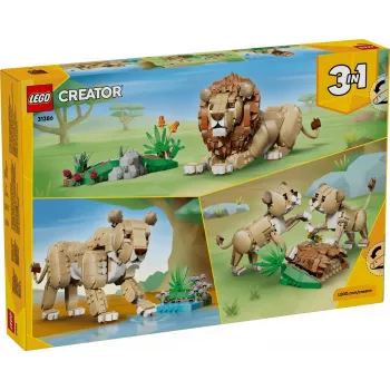 LEGO Creator 3-in-1 31386 Divé zvieratá: Majestátny lev (839 dielov)