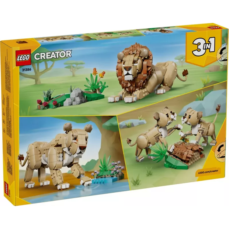 LEGO Creator 3-in-1 31386 Divé zvieratá: Majestátny lev (839 dielov)