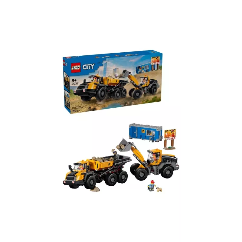 LEGO City 60494 Sklápací nákladný automobil a nakladač (1132 dielov)