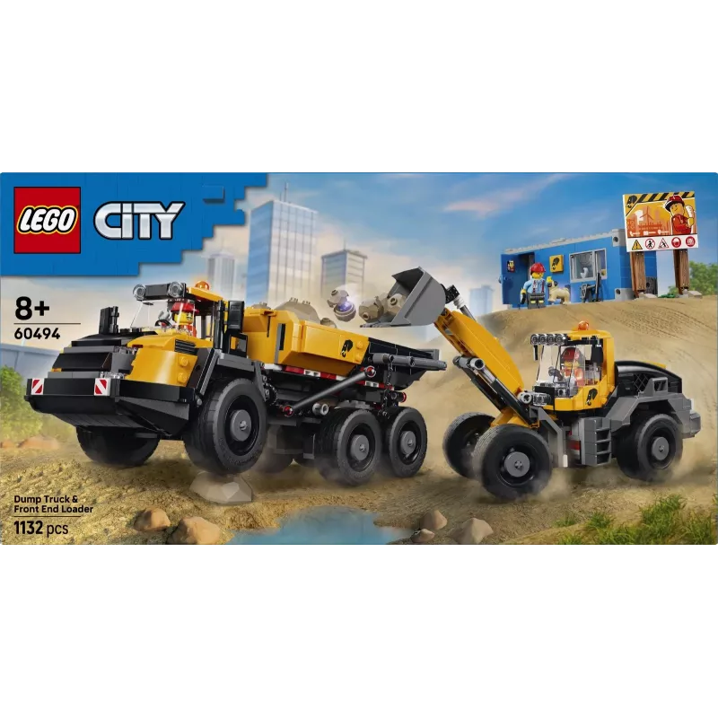 LEGO City 60494 Sklápací nákladný automobil a nakladač (1132 dielov)