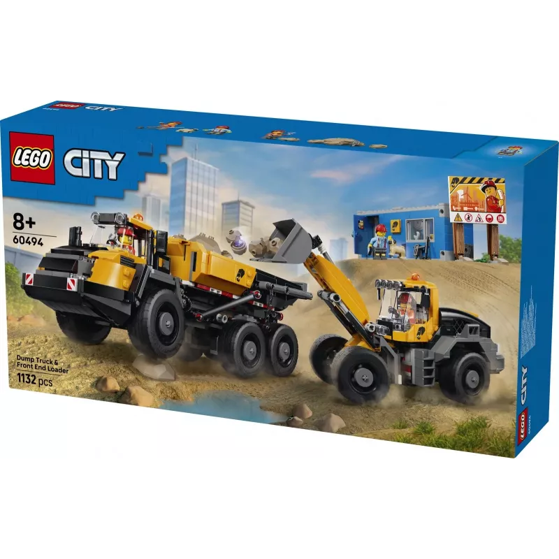 LEGO City 60494 Sklápací nákladný automobil a nakladač (1132 dielov)